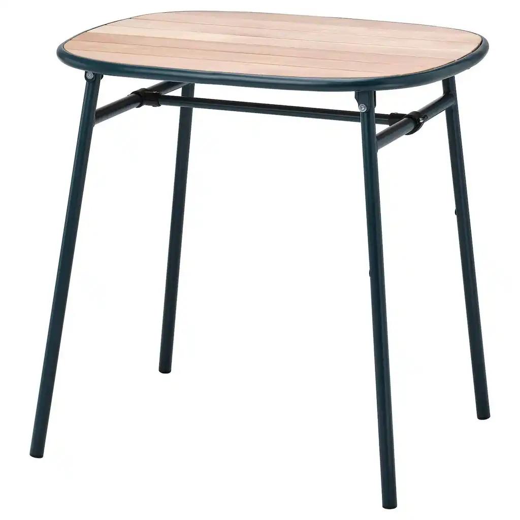 DuvskÄr Table, extérieur, bleu noir/eucalyptus, 76x63 cm