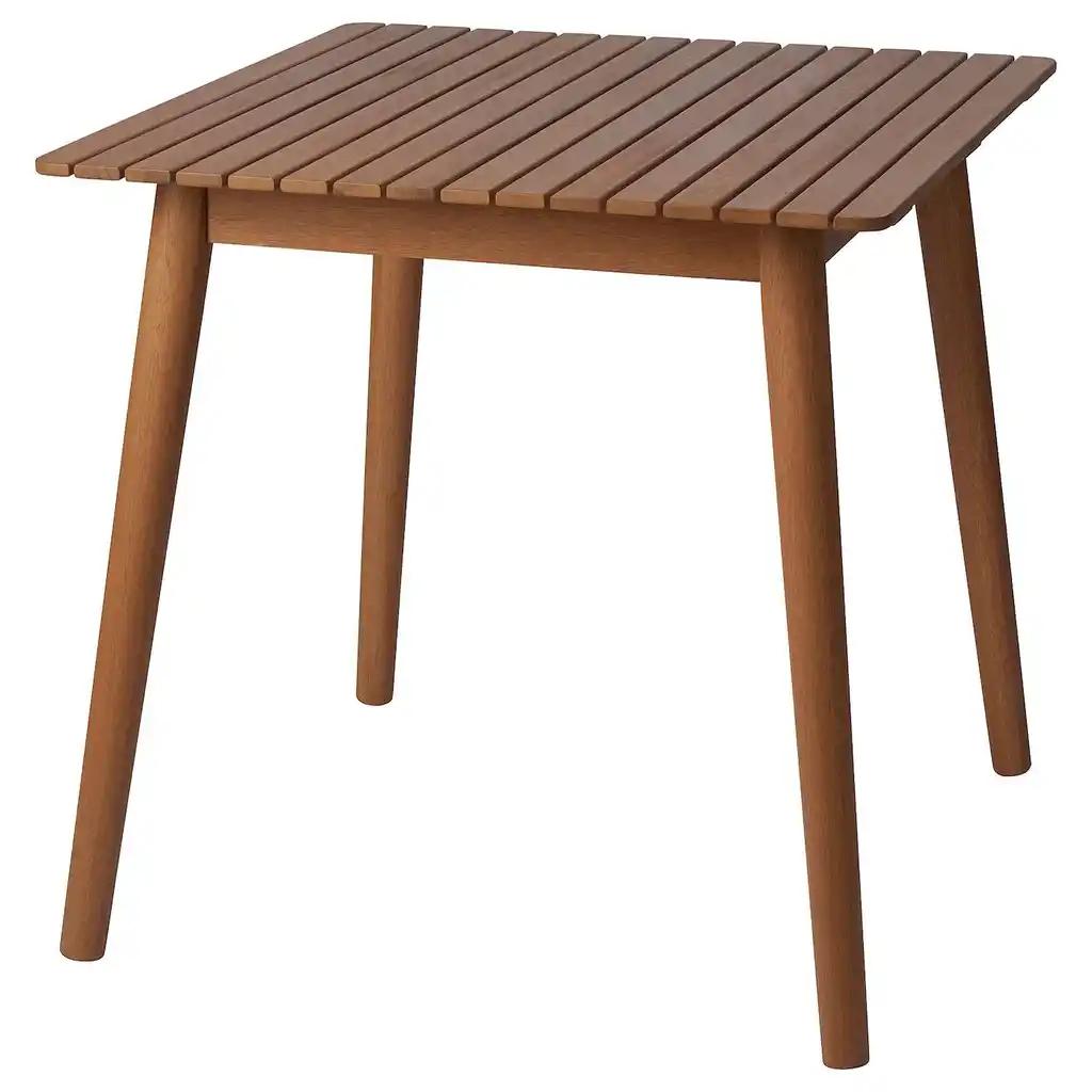 Hattholmen Table, extérieur, eucalyptus/chêne clair, 75x75x74 cm