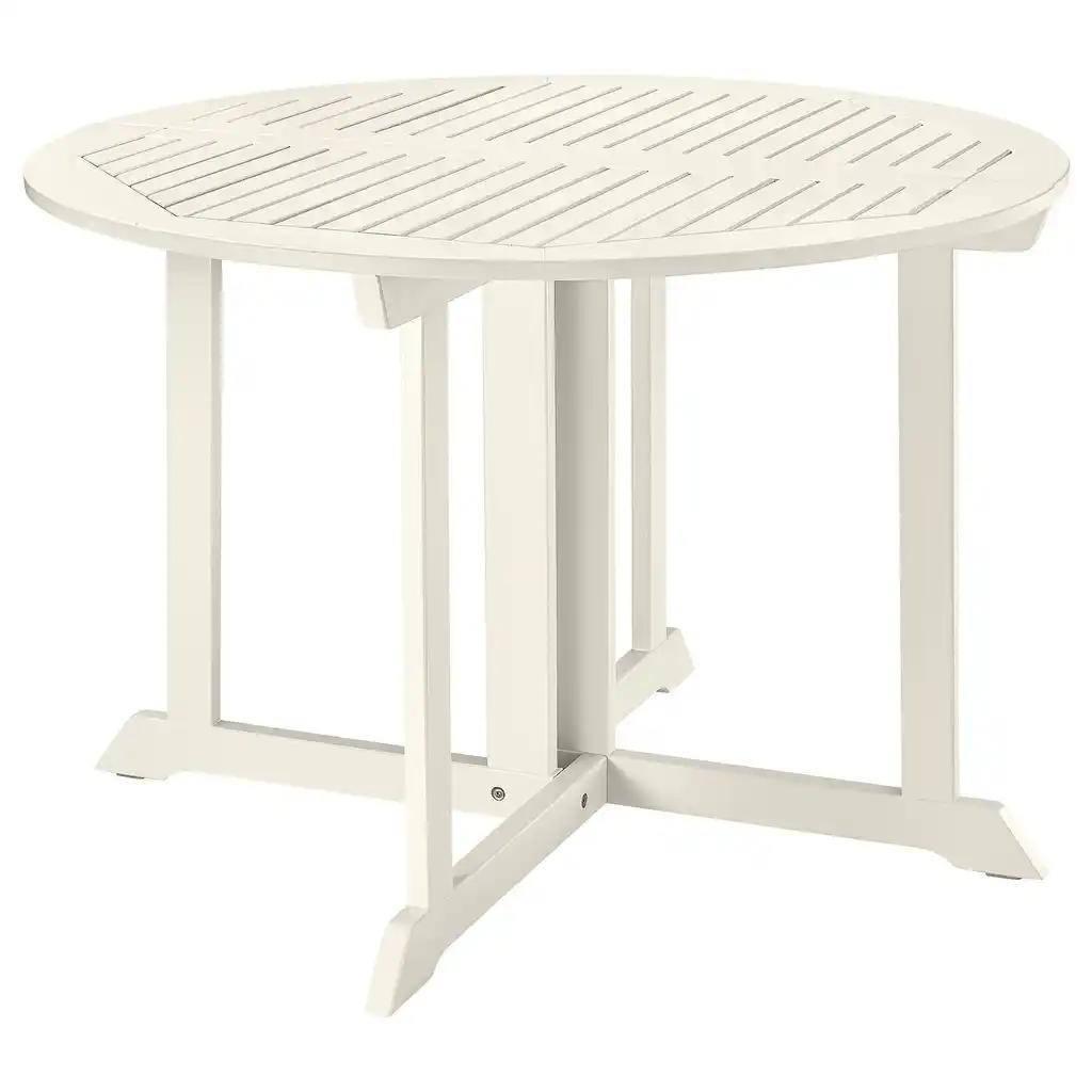 Bondholmen Table, extérieur, blanc/beige, 108 cm