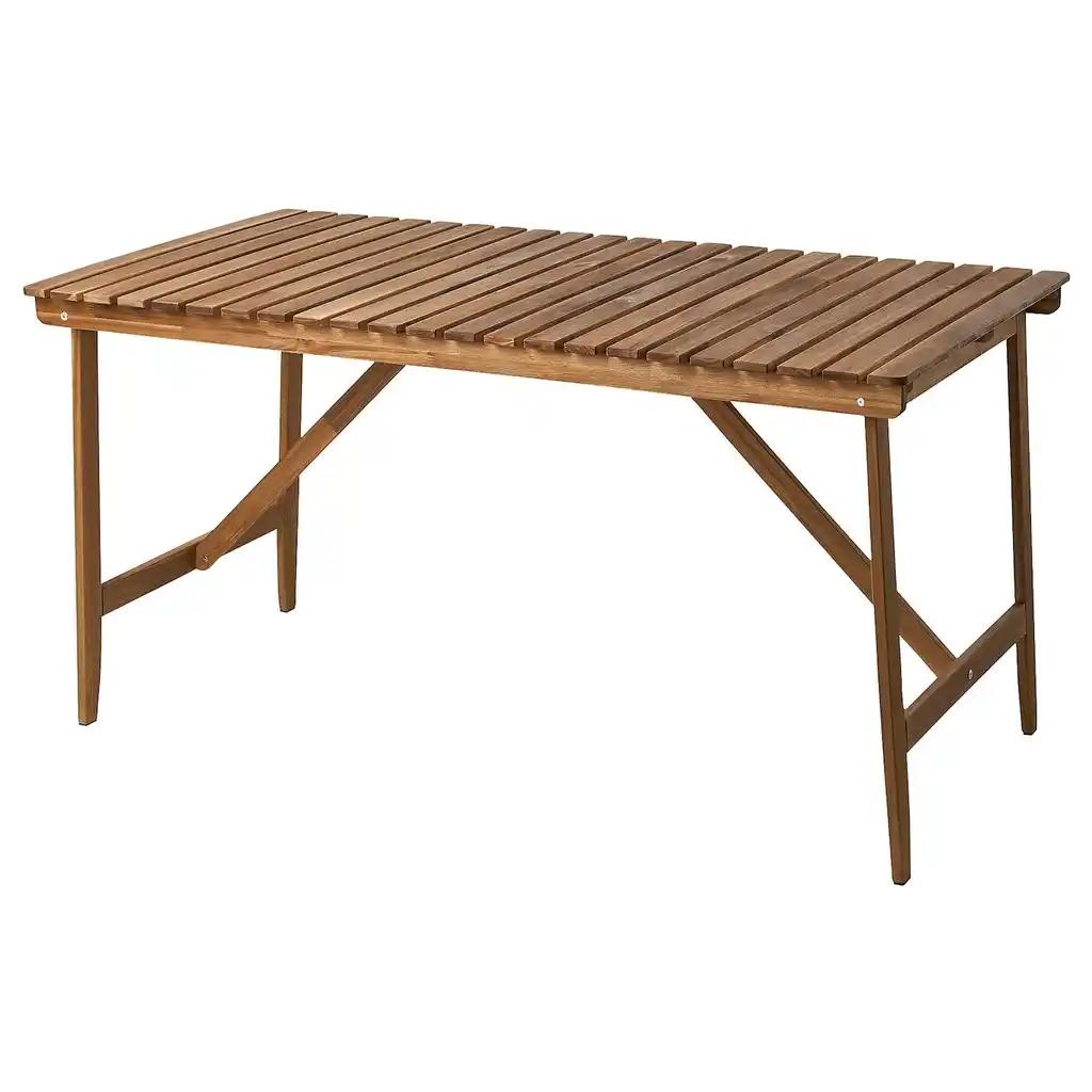 Askholmen Table, extérieur, brun foncé, 143x75 cm