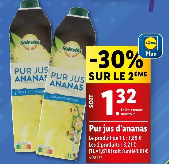 Pur jus d'ananas