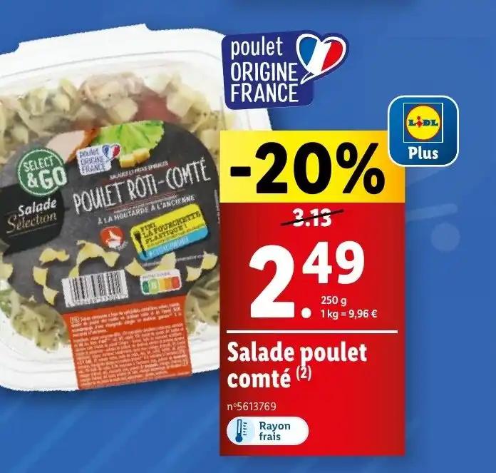 Salade poulet comté