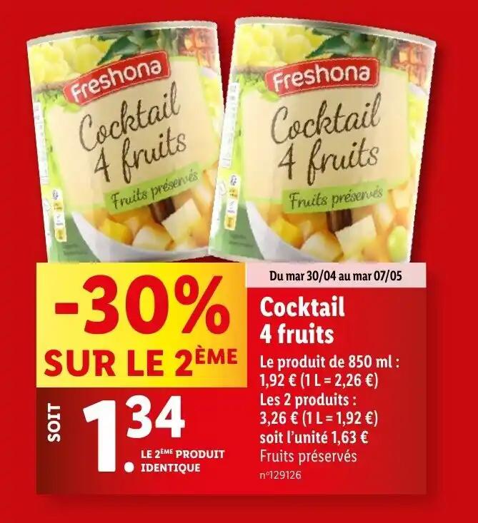 Cocktail 4 fruits