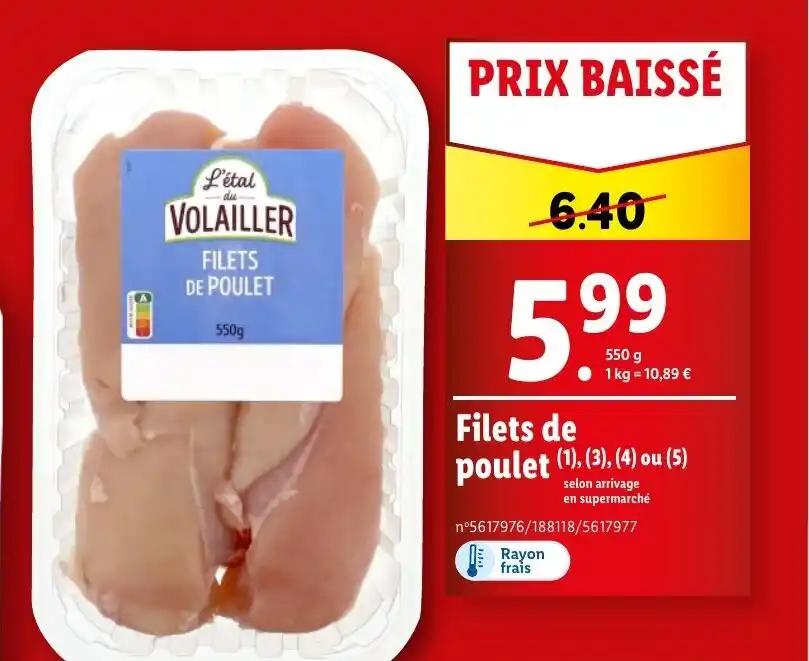 Filets de poulet