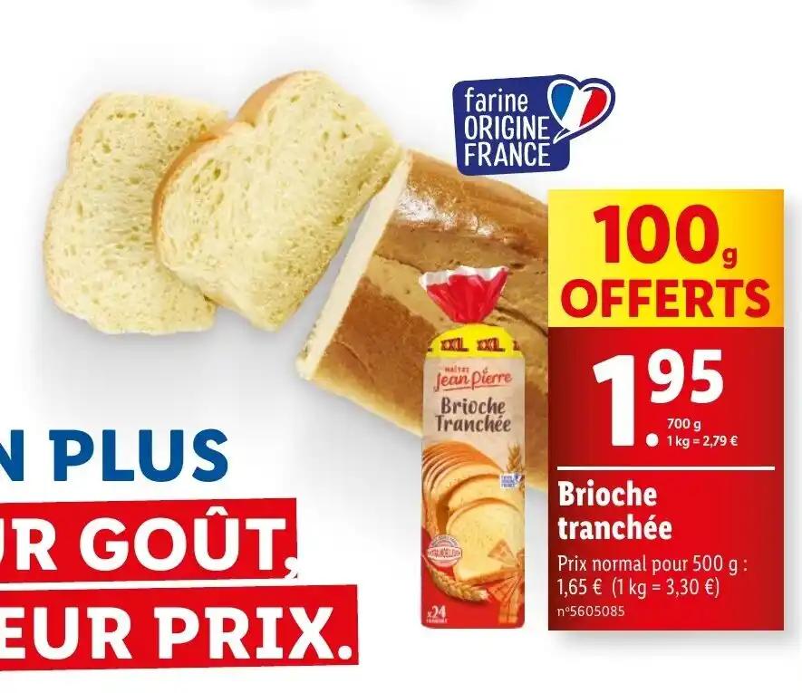 Brioche tranchée