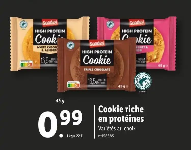 Cookie riche en protéines