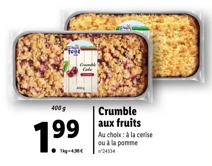 Crumble aux fruits