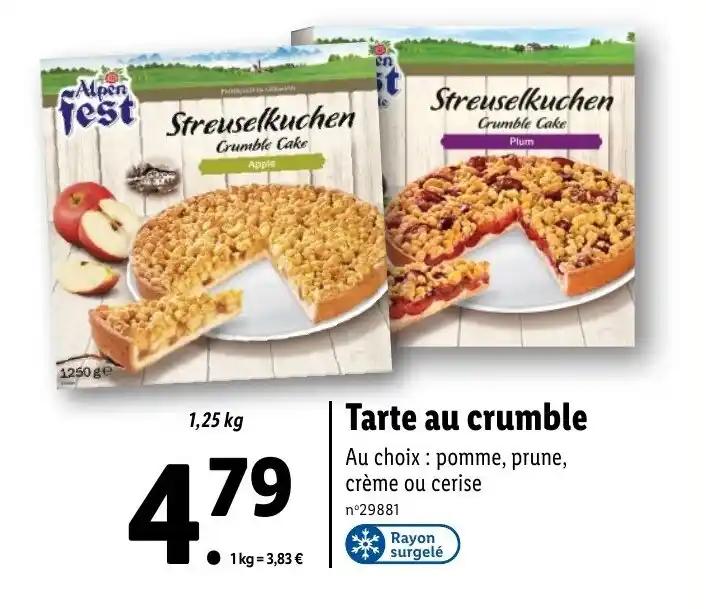 Tarte au crumble