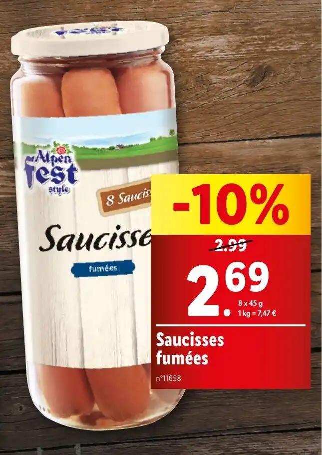 Saucisses fumées