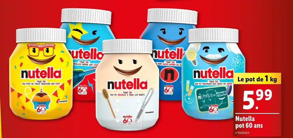 Nutella pot 60 ans