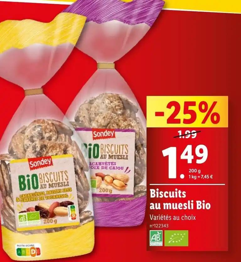 Biscuits au muesli Bio