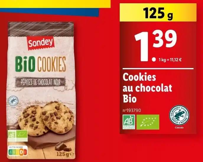 Cookies au chocolat Bio