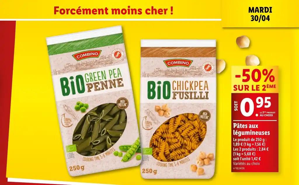 Pâtes aux légumineuses