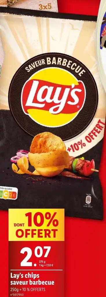 Lay's chips saveur barbecue