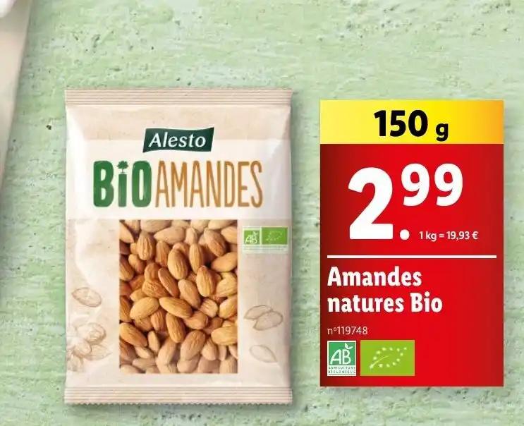 Amandes natures Bio