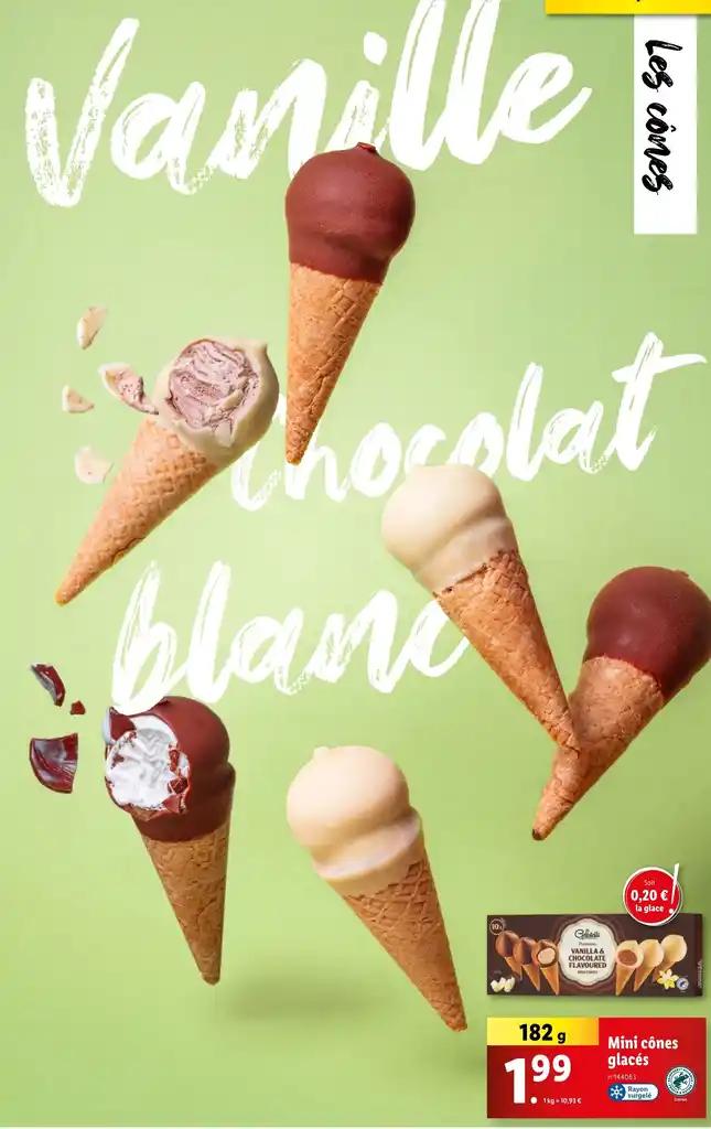 Mini cônes glacés
