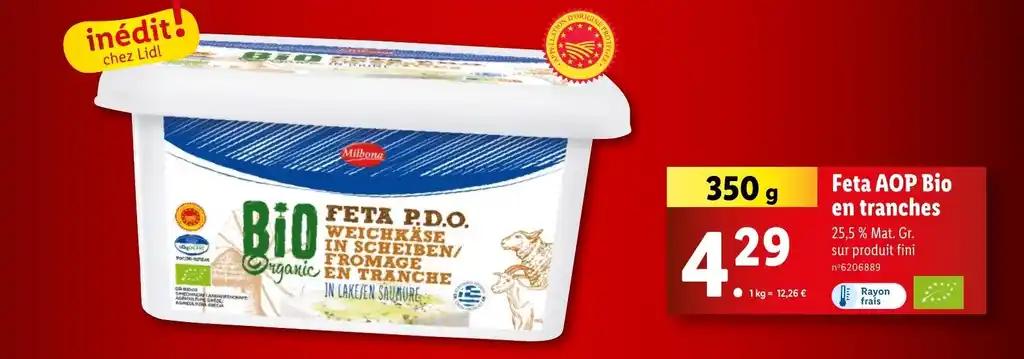 Feta AOP Bio en tranches