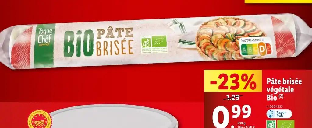Pâte brisée végétale Bio (2)