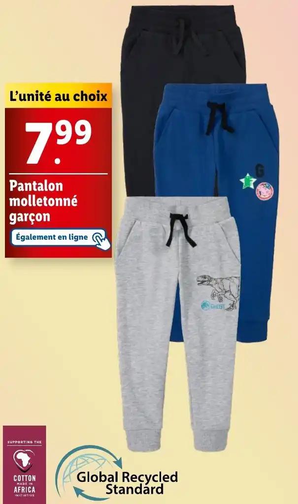 Pantalon molletonné garçon