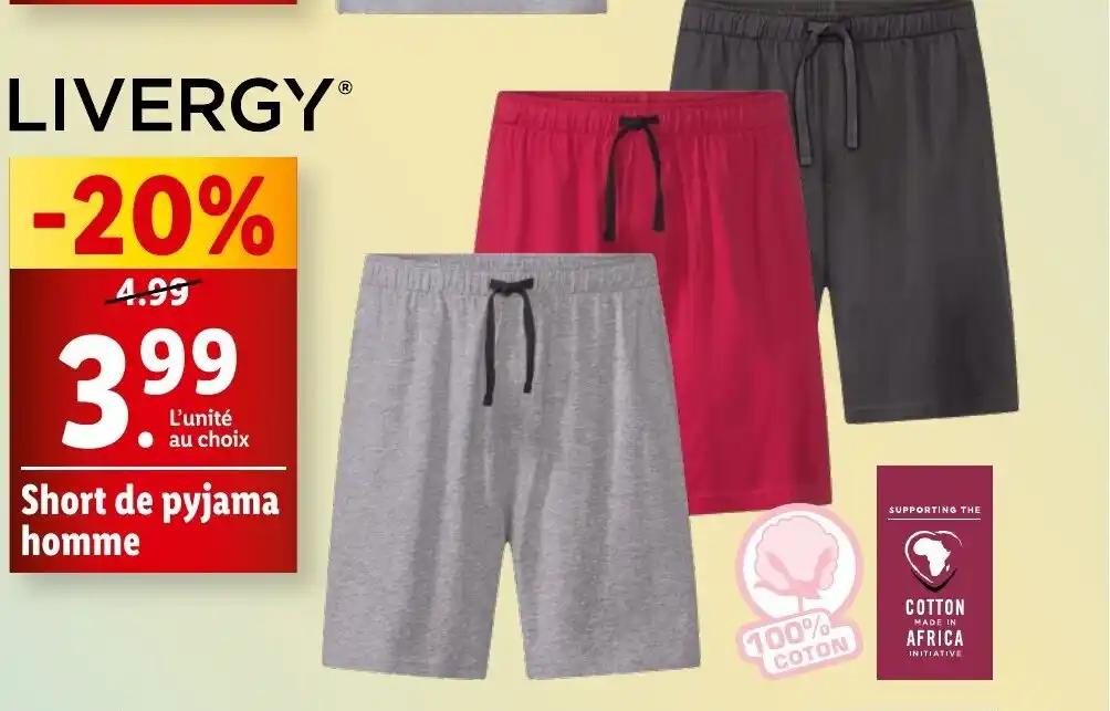 Short de pyjama homme