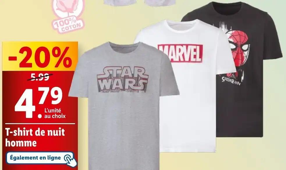 T-shirt de nuit homme