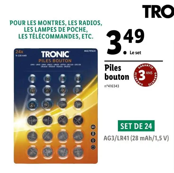Piles bouton