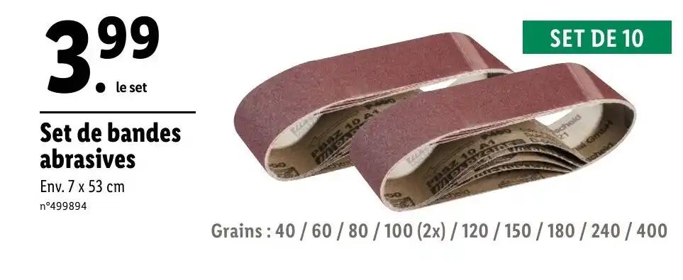 Set de bandes abrasives