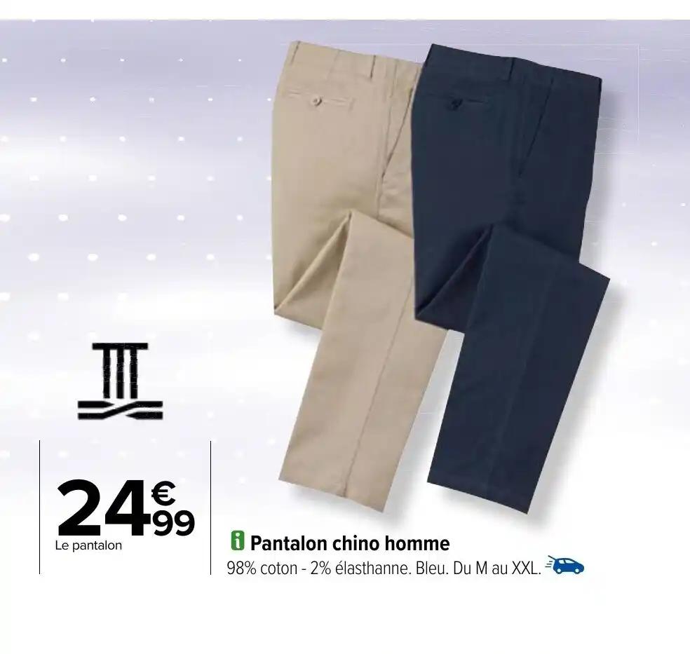 Pantalon chino homme