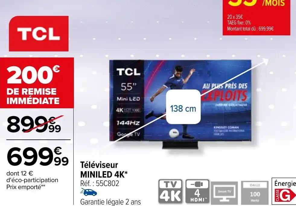 Téléviseur MINILED 4K*