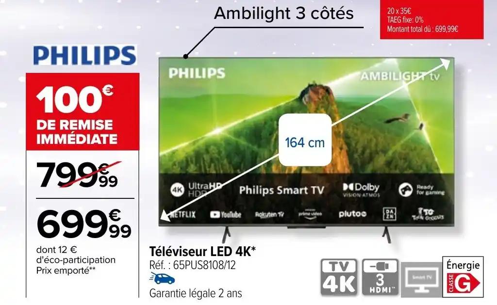 Téléviseur LED 4K*