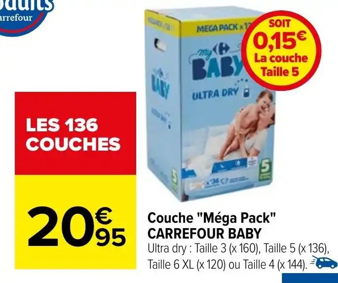 Couche "Méga Pack" CARREFOUR BABY