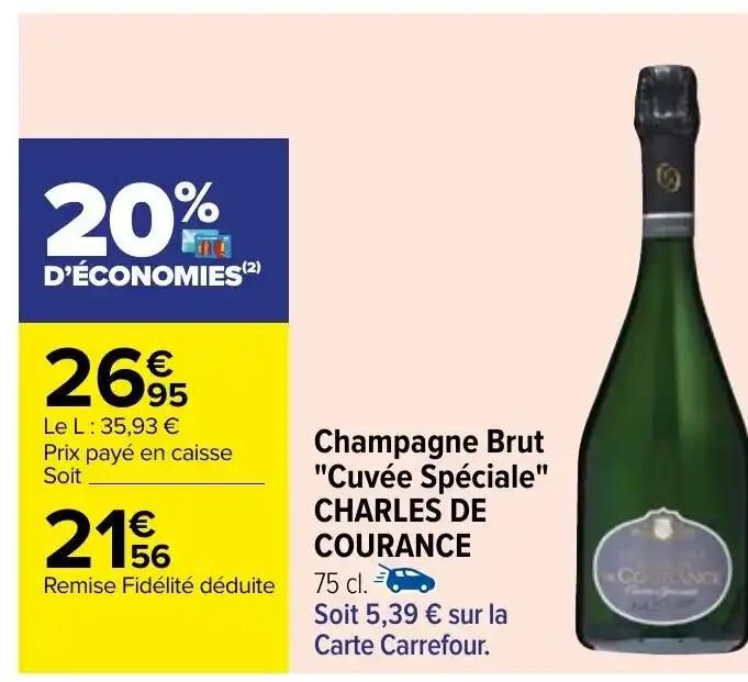 Champagne Brut "Cuvée Spéciale" CHARLES DE COURANCE 75 cl.