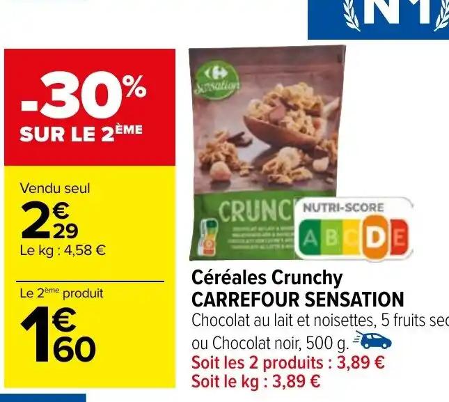 Céréales Crunchy CARREFOUR SENSATION