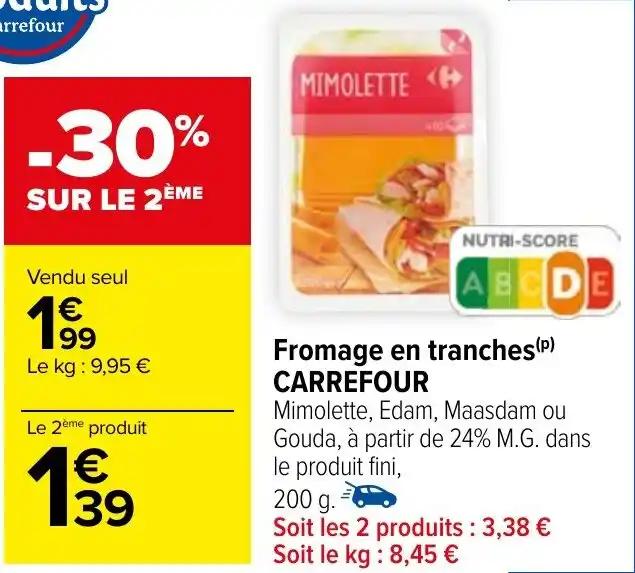 Fromage en tranches (P) CARREFOUR