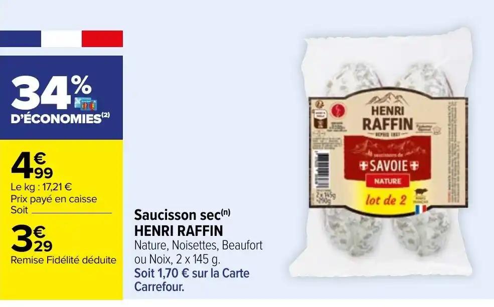 Saucisson sec(n) HENRI RAFFIN