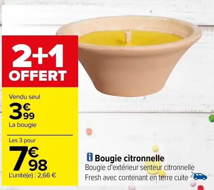 Ⓡ Bougie citronnelle