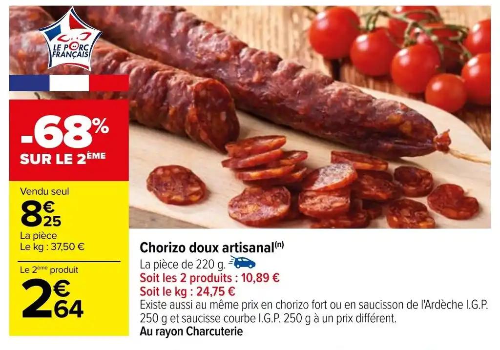 Chorizo doux artisanal (n)