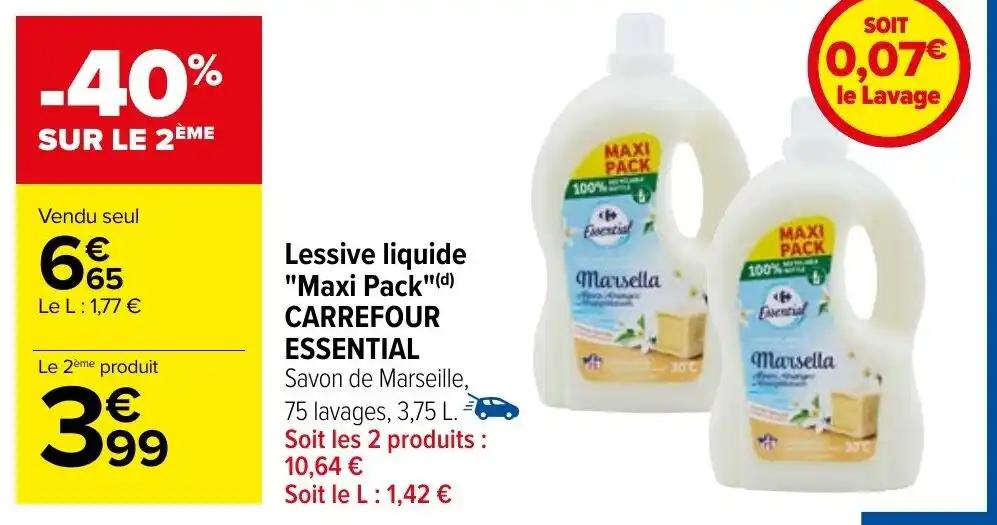 Lessive liquide "Maxi Pack"(d) CARREFOUR ESSENTIAL