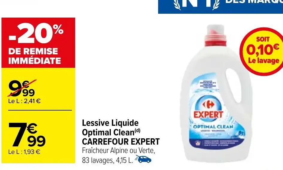 Lessive Liquide Optimal Clean(d) CARREFOUR EXPERT
