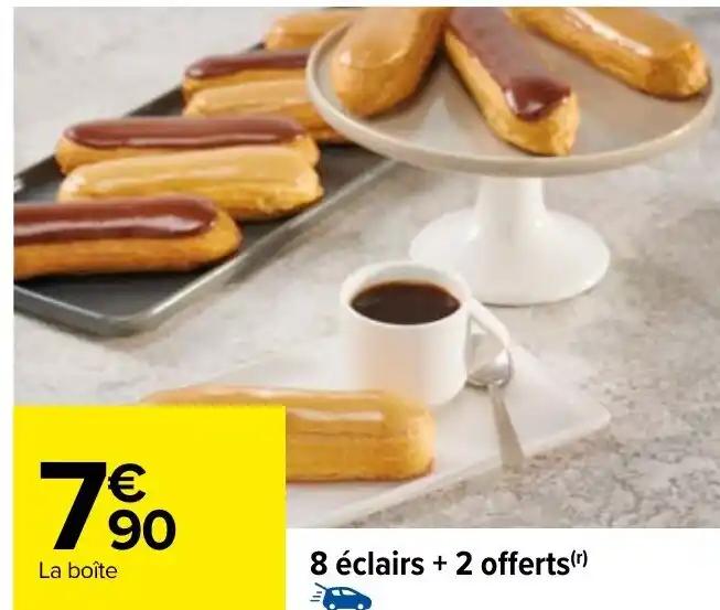 8 éclairs + 2 offerts(r)