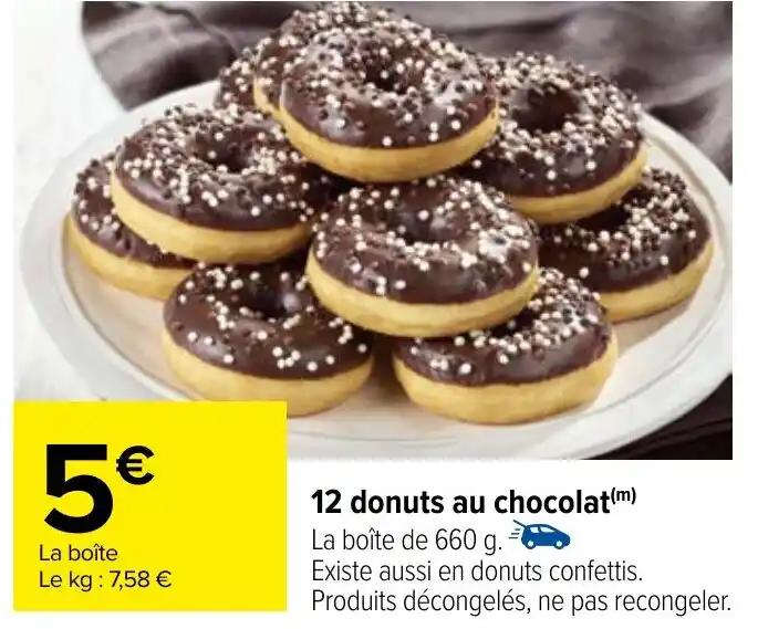 12 donuts au chocolat(m)