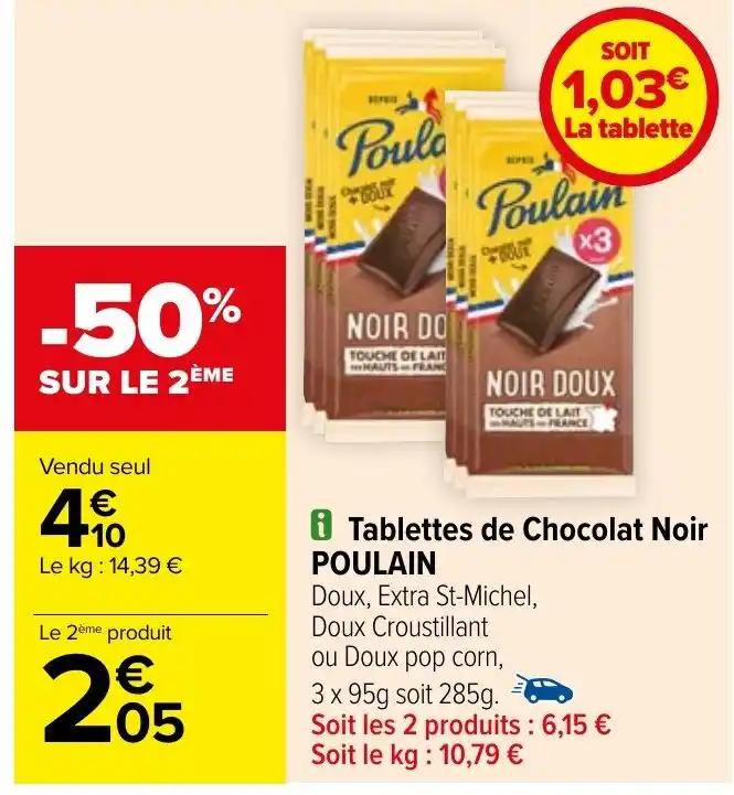 i Tablettes de Chocolat Noir POULAIN