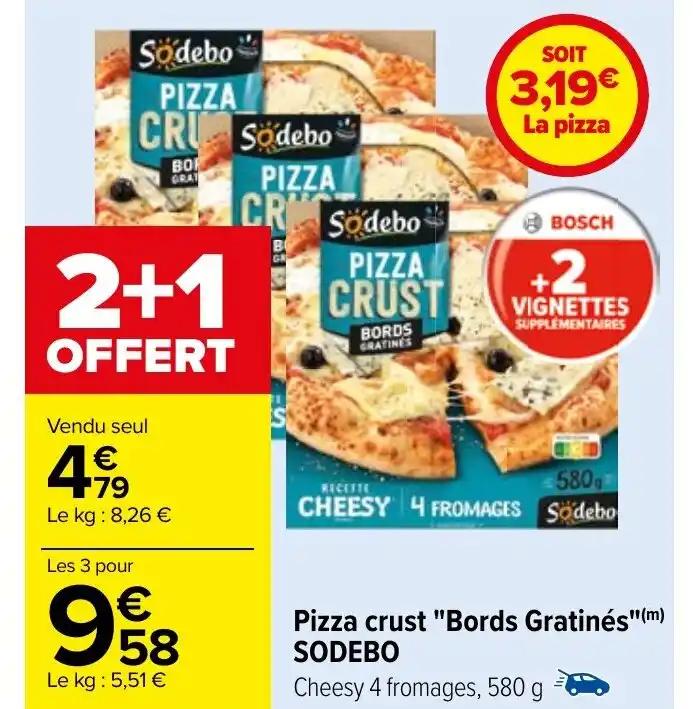 Pizza crust "Bords Gratinés"(m) SODEBO