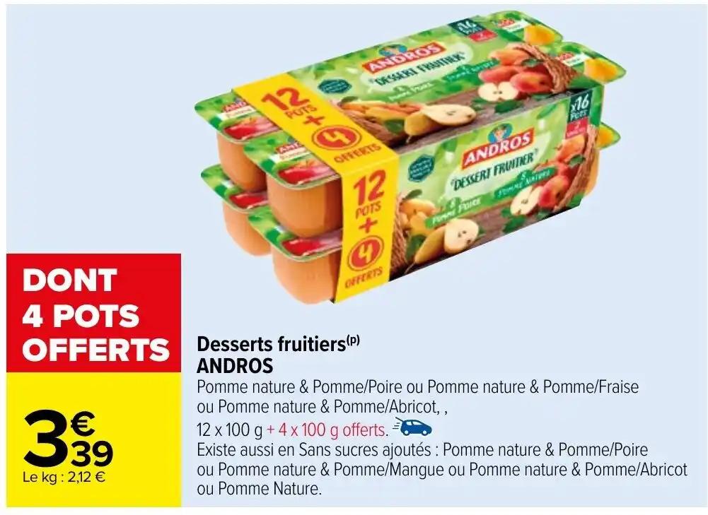 Desserts fruitiers (P) ANDROS