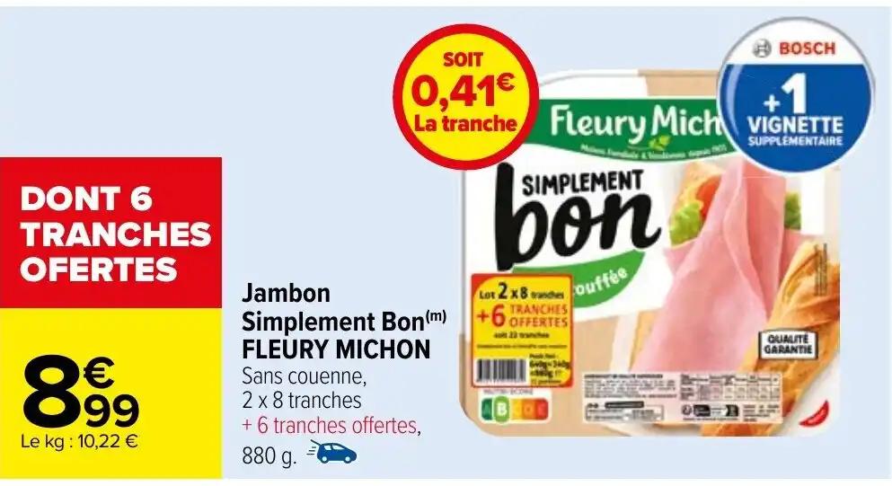 Jambon Simplement Bon(m) FLEURY MICHON