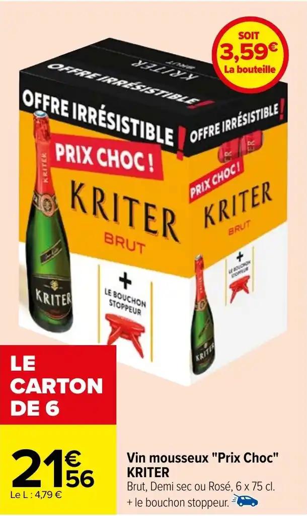Vin mousseux "Prix Choc" KRITER