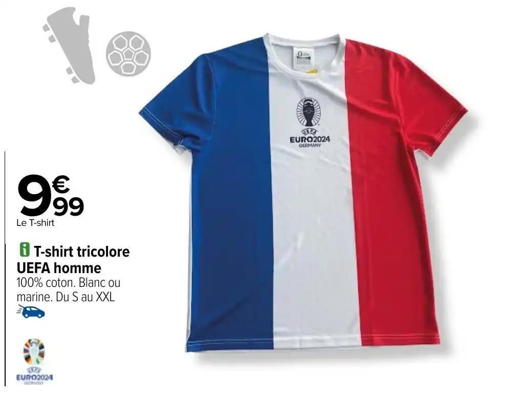 i T-shirt tricolore UEFA homme