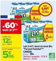 Lait demi-écrémé