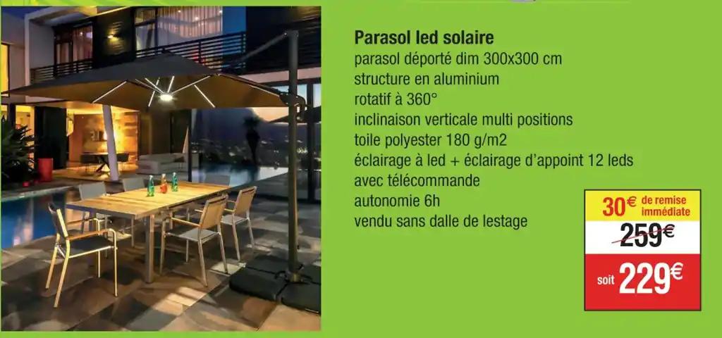 Parasol led solaire