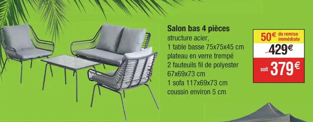 Salon bas 4 pièces